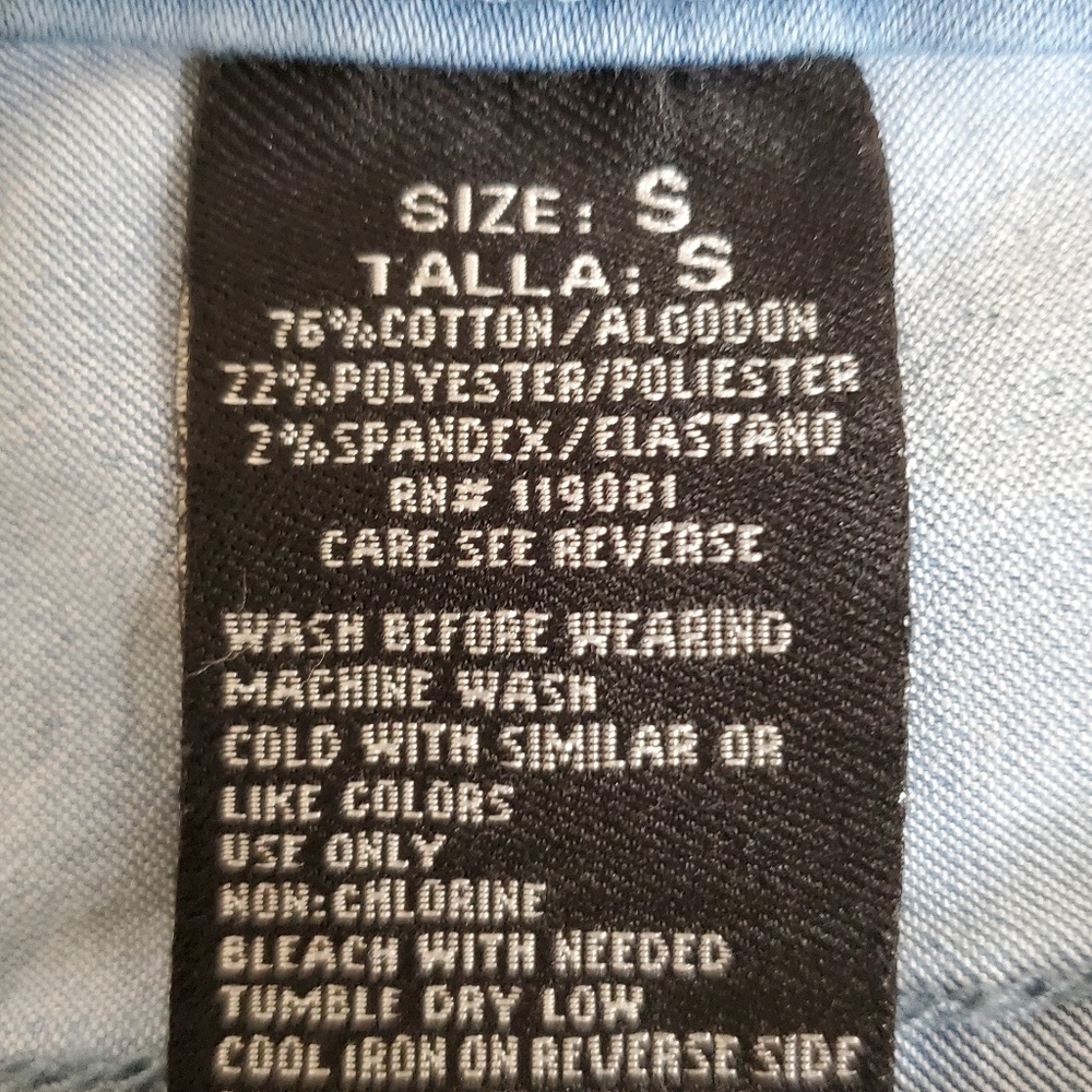 Light Denim Short Mid Rise S,M,L,XL - Picture 7 of 8